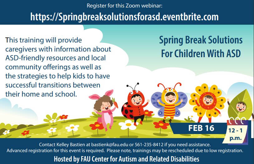 Spring Break Solutions for Children with ASD